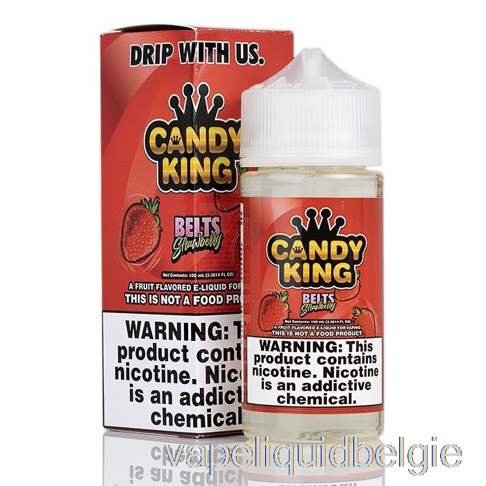 Vape-vloeistofbanden Aardbei - Candy King - 100 Ml 0 Mg